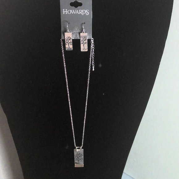 Howards Jewelry Tree Etch Earring Necklace Set Poshmark